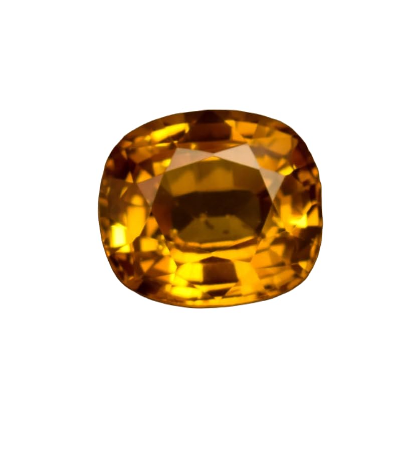 Saphir jaune précieux en forme de coussin pour un cadeau de joaillerie unique