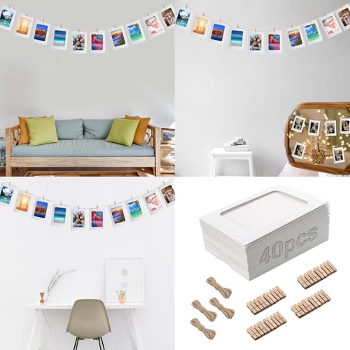 Kits para colgar fotografías sin dañar tus recuerdos usando abrazaderas de madera 3