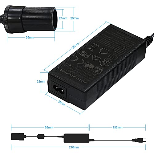 Iceco ADAPTER POWER CORD Ac Adapter For Dual Use At Home & Car, Ac To Dc Converter Connecting Cigarette Cord, 80W Universal Portable Refrigerator Power Cord thumb #2