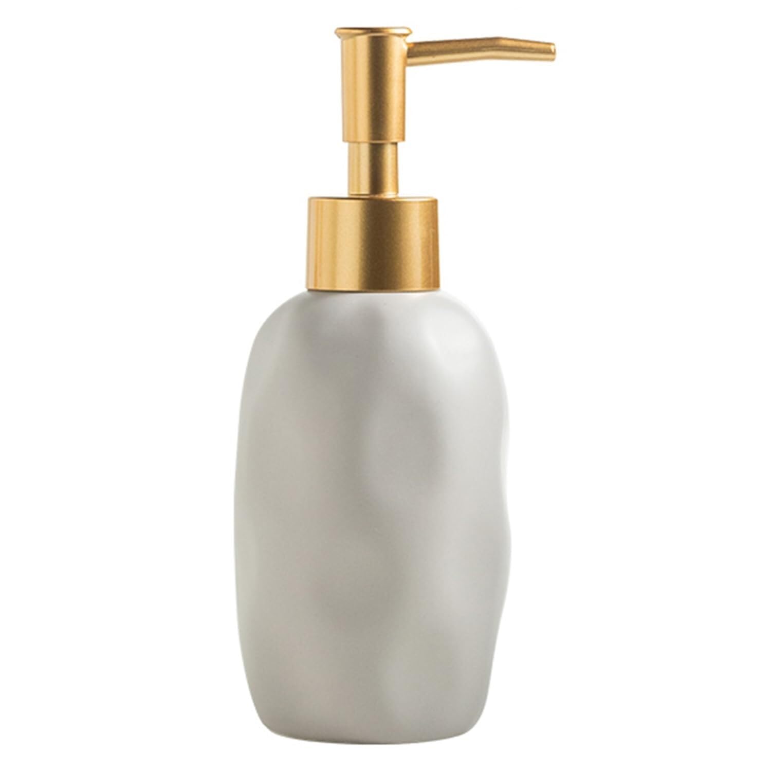 Friendshiphome Grey Dish Foam Soap Dispenser With Pump For Barthroom Kitchen Ceramic Foaming Bathroom Stuff(Grey)