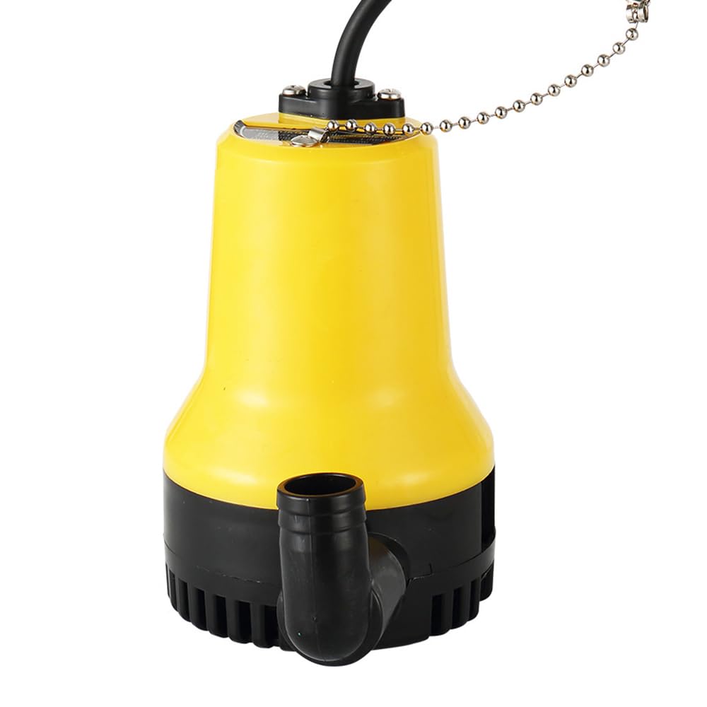 Juroupi Juroupi Submersible, 24V Portable Electric Water Transfer Pump with Long Power Cord Sump for Car Washing Pool Tub Garden Pond Draining, Yellow