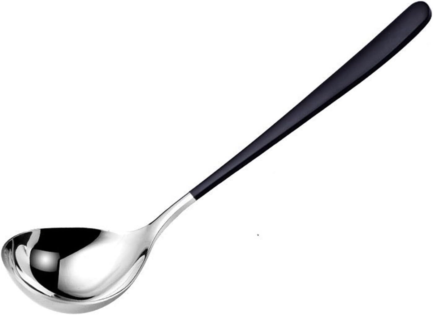 Cooking 304 Stainless Steel Deepened Big Head Spoon Long Handle Spoon (Color : 1) (2)