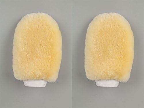 merauno Horse Sheepskin Grooming Mitt Lambskin Cleaning Glove Grooming Wash Mitt Glove