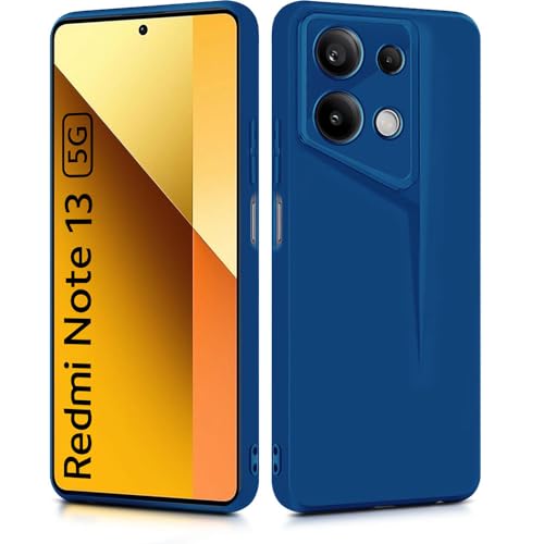 Image of WOW IMAGINE Slim Back Cover for Xiaomi Mi Redmi Note 13 5G | Blade Series Ultra Thin Case with Lightweight Design | Camera Protection | Soft Matte Silicone Flexible Mobile Case - Blue