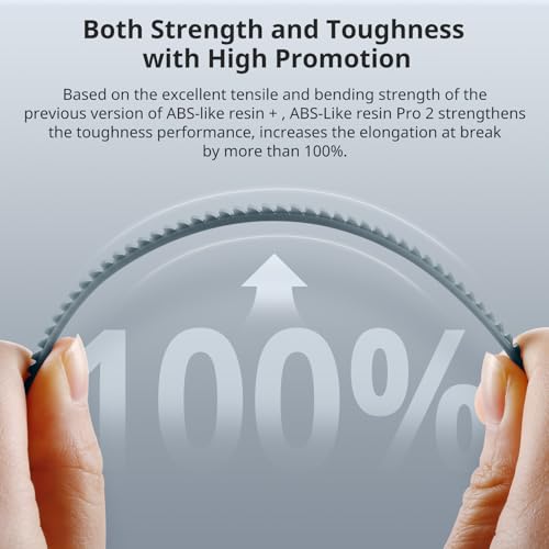 Image of ANYCUBIC 3D Printer Resin, ABS-Like Resin Pro 2 with Enhanced Strength and Toughness, Performance far Superior to ABS-Like, Low Odor, Wide Compatible for All Resin 3D Printers (HD Grey, 1kg)