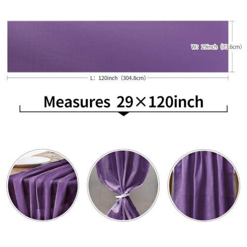 Pufogu 2 Pack 10Ft Purple Chiffon Table Runner Sheer 29x120 Inch by Pufogu - Used condition - Image 7