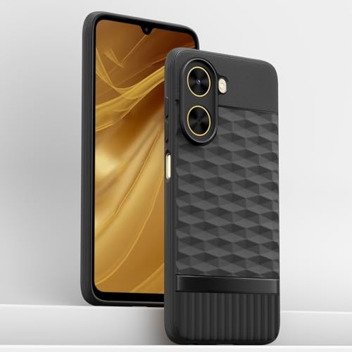 Image of Outlouders Back Cover for Poco C71 / Redmi A5 | Full Camera Protection | TPU Soft Flexible Shockproof Bumper Case (Black)