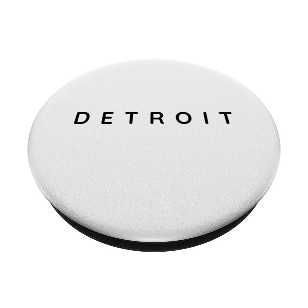 Detroiter / Detroiters / Detroit Modern, Contemporary Font PopSockets Swappable PopGrip, Black - Image 2