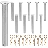 SEWOART Gerüstkupplungsnadel Mit Clips 10 Stück Stahlfixierstifte Für Gerüstzubehör Baugerüst Verbindungsstifte Sicherer Einsatzstift Für Bauarbeiten