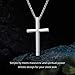 Carleen White Gold Plated High Polished Solid Sterling Silver Large Heavy Mens Cross Pendant Necklace Chain Gifts Jewelry For Men, With 24 Inch Strong Solid Silver Rolo Chain