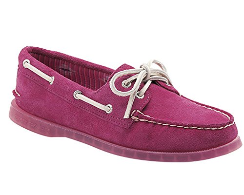Chaussures bateau Sperry A/O femmes en daim fuchsia taille 6 pour un style marin authentique