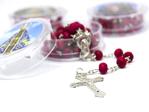 Terço Rosário perfumado prateado com caixinha em acrílico exclusiva