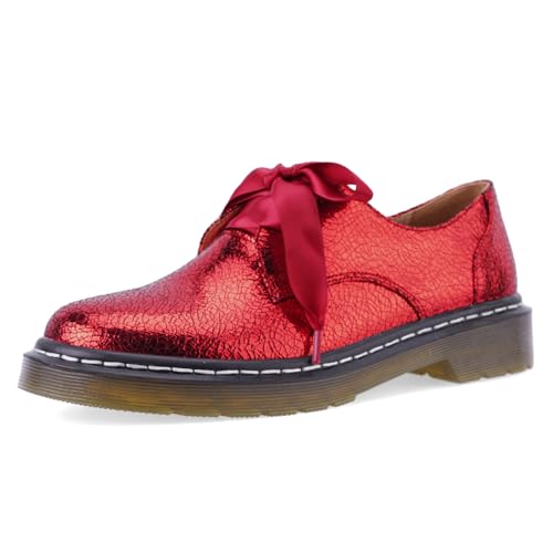 Image of IMPREMEY Mary Janes Oxford Bow Flats Loafers Shoes for Women Round Toe Platform Non-Slip Comfortable Casual Cute Shoes