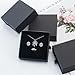 GTILE 6 Packs Jewelry Gift Box, 3.5x3.5x1.2Inch Mini Gift Boxes with Lids, Cardboard Jewelry Boxes for Bracelets Necklaces Earrings Ring Jewelry Gift (black)