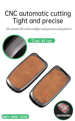Protection de clé Jeep contre les chutes : coque marron 5 boutons robuste - 7