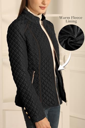 Bellivera Women's Black XXL Lightweight Quilted Puffer Jacket - Cozy Yet Chic for Every Season - Image 4