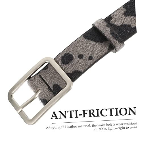 BESPORTBLE Adjustable Cow Print PU Leather Western Belt for Women Faux Horsehair Design Stylish Cowgirl Accessory for Jeans and Shorts2