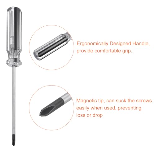 sourcing map Magnetic Y Tip Screwdriver 75mm Length Y3 Steel 3 Points Head Screw Driver with Non-Slip Handle for Appliances Repair Improvement, Black - Image 5