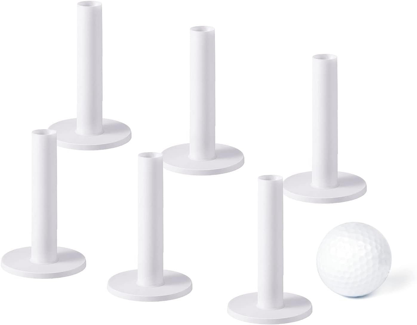 MAZEL Premium Rubber Golf Tees for Mats Pack of 6 Durable Performance
