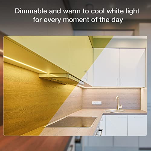 Daybetter Under Cabinet Lights, 6 Pcs Led Under Cabinet Lighting With Remote, Dimmable Led Lights For Bedroom, Kitchen Cabinet, Counter,Shelf,Tv Back 2700K-6500K Warm To Daylight White, Timing, 9.8 Ft #TOP6