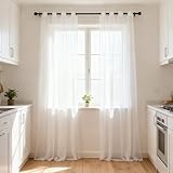 decoraciones de cuartos matrimoniales modernos ☘️【Amplias Aplicaciones】Nuestras cortinas de voile transparente no solo brindan privacidad, sino que también filtran la luz solar intensa. Esta cortina tiene un excelente efecto decorativo en ventanas y paredes. Ideal para salas de estar, dormitorios, estudios o como separador de ambientes.