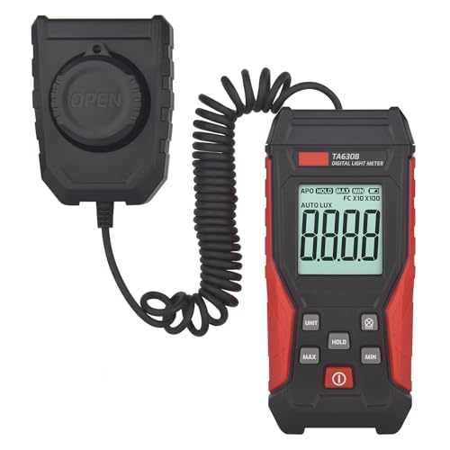Digital Photometer Luxmeter with Extension Sensor Lightmeter Illuminometer Testing for Photography Lighting Engineering Light Intensity Meter Scientific Research Instrument Uv Irradiance Tester Plant