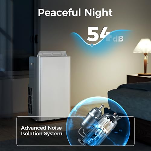 HOMCOM 12000 BTU Portable Air Conditioner with Remote Control, Free Standing AC Unit with Built-in Cool, Dehumidifier, Fan Modes for Room Up to 550 Sq.Ft., 24 Hour Timer, Window Installation Kit - Image 4