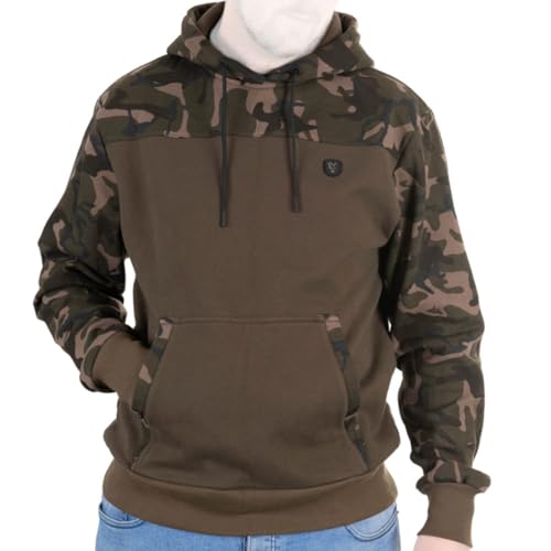 Fox Khaki/Camo Hoody - Angelpullover, Größe:L
