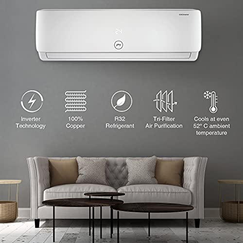 Image of Godrej 1.5 Ton 5 Star Inverter Split AC (Copper, Anti Bacterial Filter, GIC 18HTC5-WTA, White)
