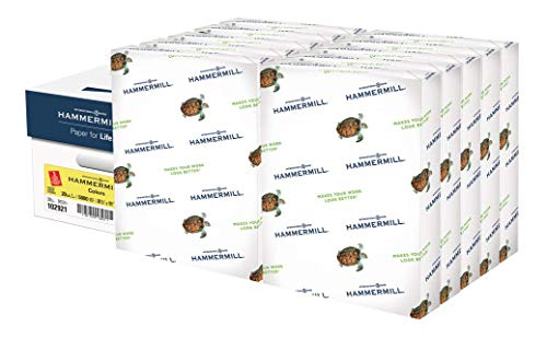 Image of Hammermill Colors Canary, 20lb, 8.5 inch x 11 inch, 3 Hole, 5000 Sheets /10 Ream Case (102921C)