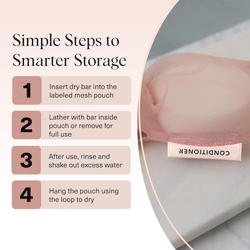 Kitsch Soap Saver Bag – Patented Mesh Bag Soap Holder - Terracotta | for Shampoo and Conditioner Bars – Extends Use & Prevents Soggy Mess – Recycled Beauty Mesh Pouch, Eco-Friendly - image 7
