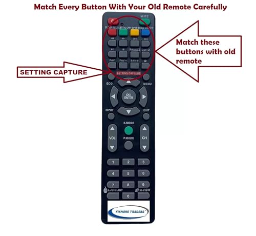 Image of Tv Remote Control Compatible with Crown Led Tv (Please Match Your Old Remote with Given Image,for Work it Must be Exactly Same)