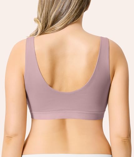 Image of BRABIC Front Closure Post Surgery Minimizer Bras for Women Full Coverage Surgical Wireless Comfort Everyday Bras