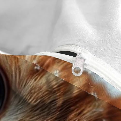 Housse de couette double lavable sans décoloration imprimé animaux 3D microfibre
