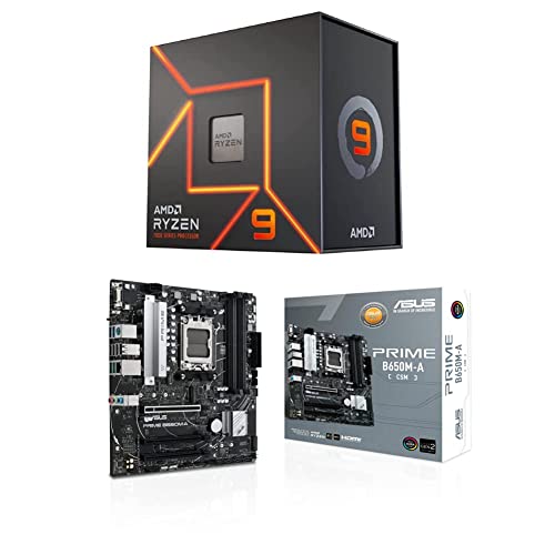 Image of AMD Ryzen 9 7900X 12-Core, 24-Thread Unlocked Desktop Processor & ASUS Prime B650M-A-CSM Micro-ATX Commercial Motherboard