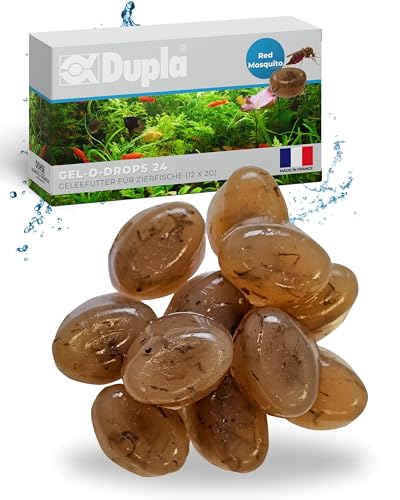 Dupla Gel-O-Drops Red Mosquito I 12 x 2 g I Geleefischfutter mit roten Mückenlarven I leicht dosierbares Zierfischfutter I nährstoffreiches Aquarienfutter I ungekühlt aufbewahrbar