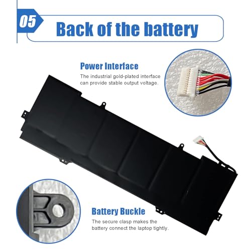 Image of 79.2Wh KB06XL Laptop Battery Replacement for HP Spectre X360 15-BL0XX 15-BL1XX 15-BL112DX Pavilion x360 14 Series HSTNN-DB7R KBO6XL TPN-Q179 902401-2C1 902499-856 11.55V 6860mAh