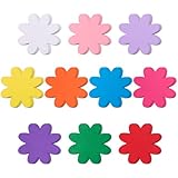 MixTeach 200 Pcs Colorful Flower Cutouts Paper Daisy Shape Cut-Out Summer Flower Die Cuts 4 Inch Bulletin Board Decorations with Glue Points for Classroom Back to School Office Wall Decor DIY Craft
