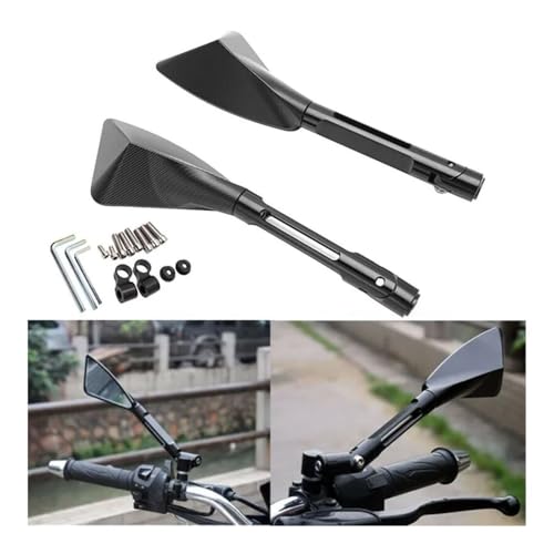 Espejos laterales para motocicleta con cristal antirreflejo y anclaje universal CNC 3