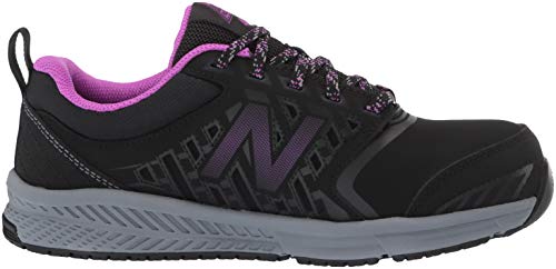 New Balance Women's 412 V1 Alloy Toe Industrial Shoe, Black/Purple, 8.5 Wide #TOP5