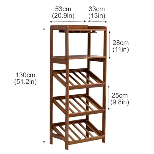 Soporte para botellas de vino de bambú, 20 botellas miniatura 2