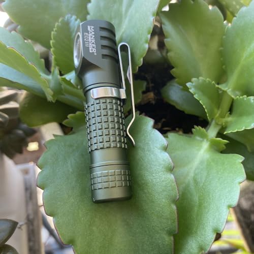 manker e02 iii 400 lumens aaa10440 flashlight pocket edc keychain angle flashlight with magnetic tail amp clip 4000k high cri r9080 led green-no headband