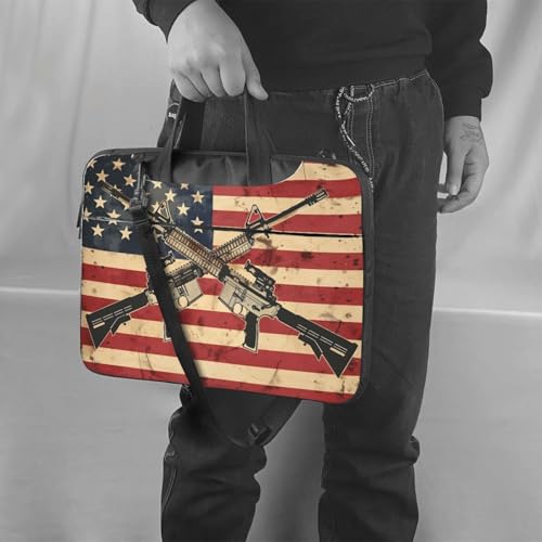 Bolso Vintage con Bandera USA para Laptop 15.6" Impermeable miniatura 2