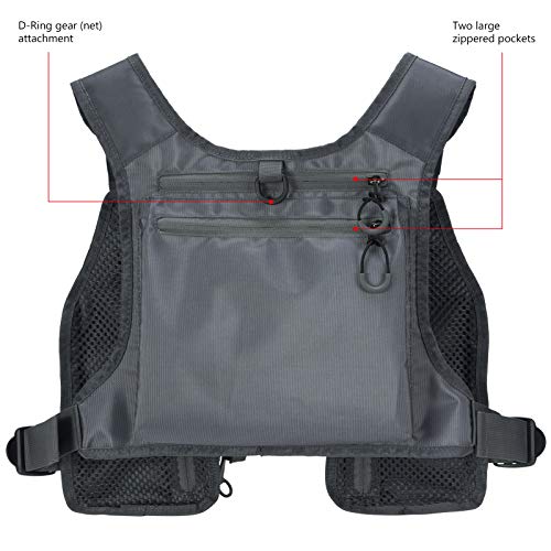 Image of Bassdash FV08 Ultra Lightweight Fly Fishing Vest for Men and Women Portable Chest Pack One Size Fits Most