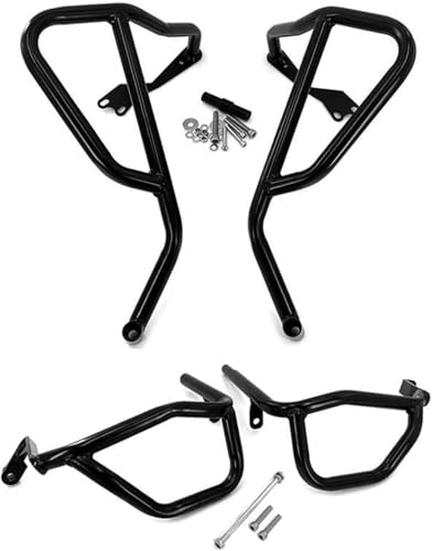 バイク用クラッシュバー CB500X CB400X 2019-2023用 用のエンジンガード クラッシュバー バンパープロテクター フェアリング(Black-1 Set)