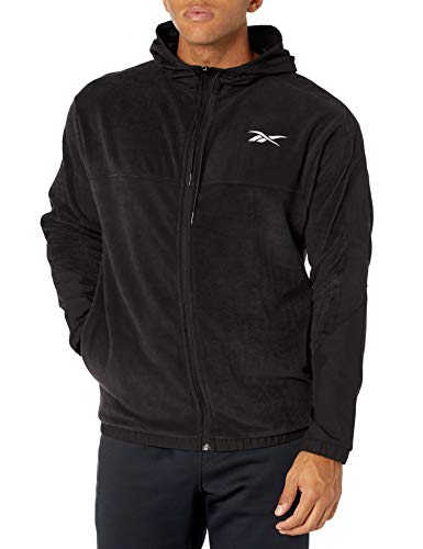 Image of Reebok Men's Workout Ready Full Zip Fleece Hoodie, Black, XL