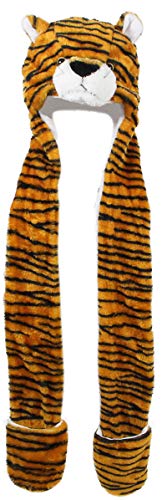 Bioterti Plush Novelty Animal Hat: One Size Fits All Adults & Kids/Soft, Warm Beanie Hat (Brown Tiger) #TOP13