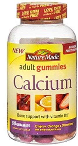 Nature Made Calcium Adult Gummies, Cherry, Orange & Strawberry 80 Ea (Pack Of 7) #TOP24