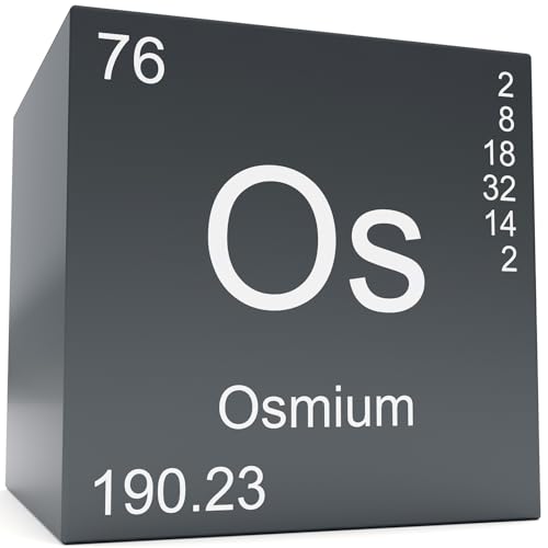 Moderock Osmium Metal Elements - Tabla periódica, colección de cubos de densidad con acabado espejo, pureza 99.95%, peso 21.5 g (Os cúbico 10 mm/0.39 pulgadas)