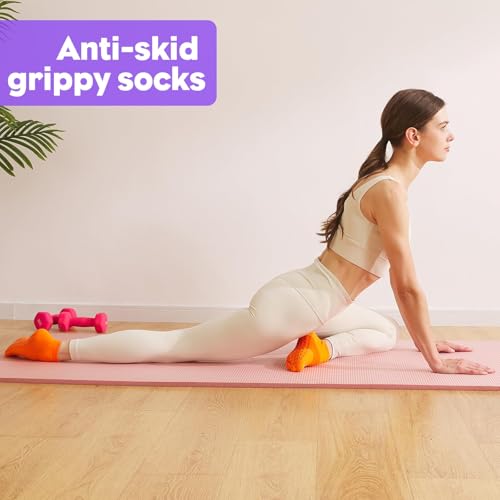 Grip Socks for Women & Men- Non Slip Grippy Sticky Anti Skid Slipper Sock for Yoga Pilates Trampoline Hospital3